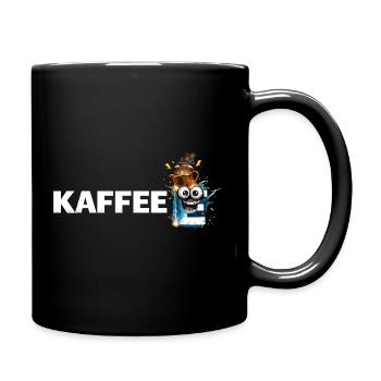 Kaffee Mascot Splash - Tasse einfarbig - Schwarz - Rechts
