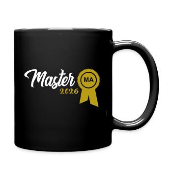 Master bestanden 2026 Promotion Sponsion - Tasse einfarbig - Schwarz - Rechts
