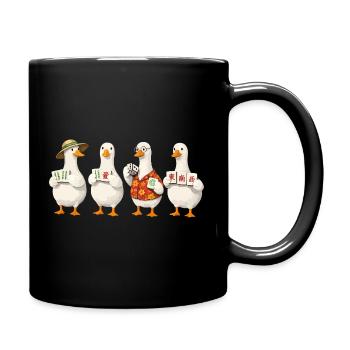 Mahjong goose - Tasse einfarbig - Schwarz - Rechts