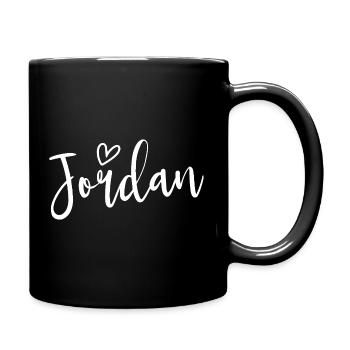 Jordan Cœur Les femmes Aiment Jordan - Mug uni - noir - Droite
