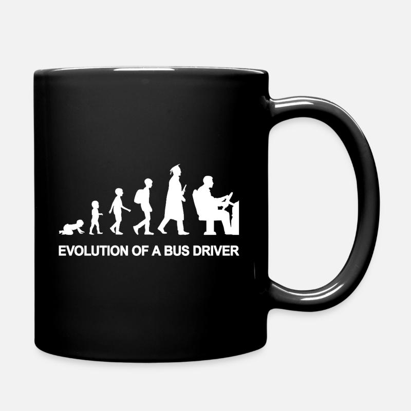 Evolution Of A Bus Driver - Tasse einfarbig - Schwarz