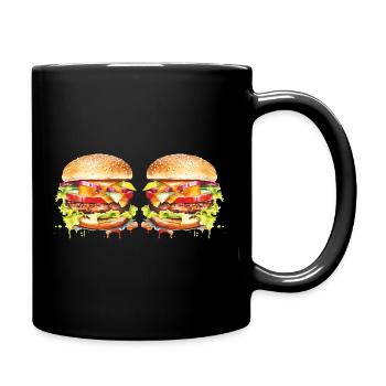 Explosion de l’aquarelle de Burger - Mug uni - noir - Droite
