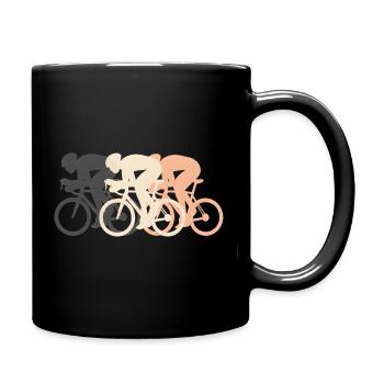 Fahrrad Rennrad Radfahrer Bikesport Mountainbike - Tasse einfarbig - Schwarz - Rechts