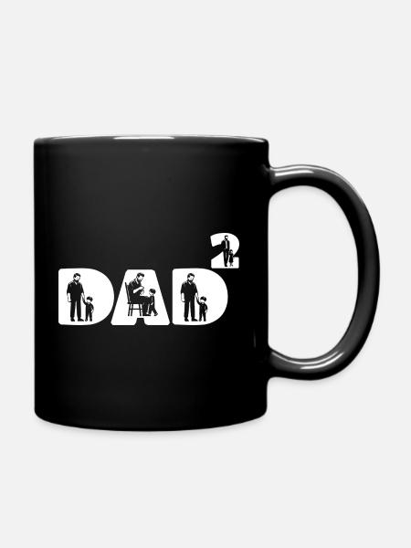 Dad High 2 Twins Double Daddy Dad T-Shirt - Full Colour Mug - black