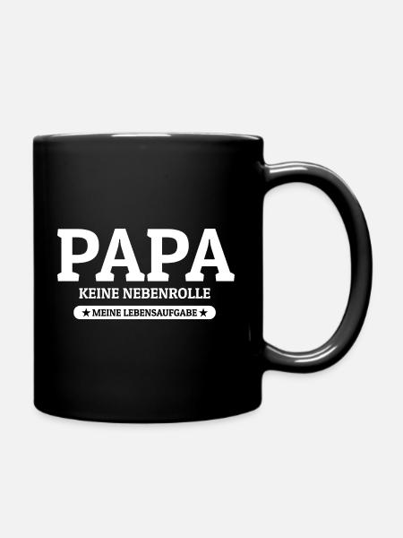 Dad Life Task Shirt – No Supporting Role - Full Colour Mug - black