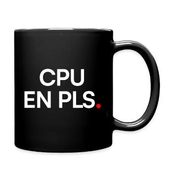 CPU in pls geek humor work - Full Colour Mug - black - Right