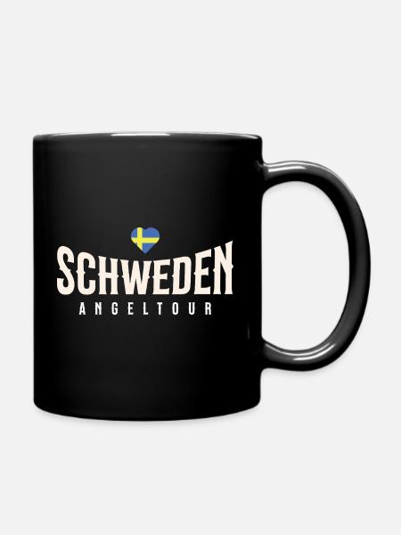 Schweden Angeltour - Tasse einfarbig - Schwarz