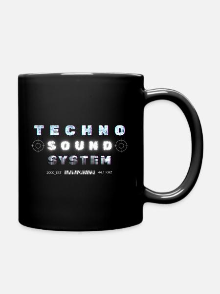 Techno Underground Club Logo - Tasse einfarbig - Schwarz