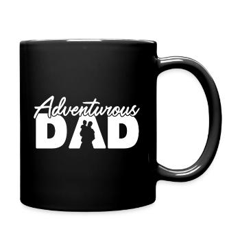 Père aventureux Silhouette Randonnée - Mug uni - noir - Droite