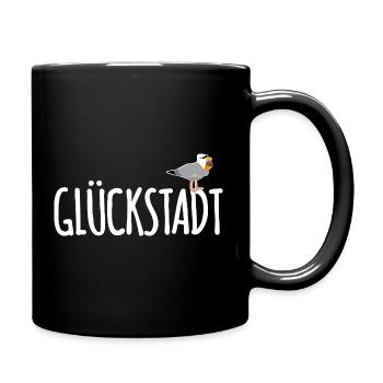 Glückstadt Möwe Elbe - Tasse einfarbig - Schwarz - Rechts