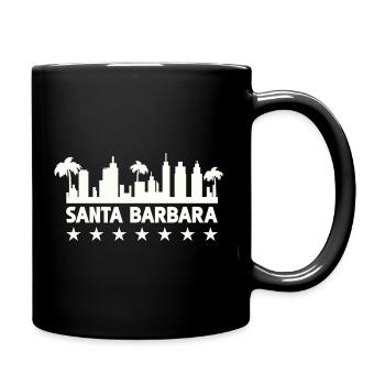 Santa Barbara Coastal Skyline - Full Colour Mug - black - Right