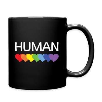 LGBTQ-Pride-Monat – Wir sind alle Menschen - Tasse einfarbig - Schwarz - Rechts
