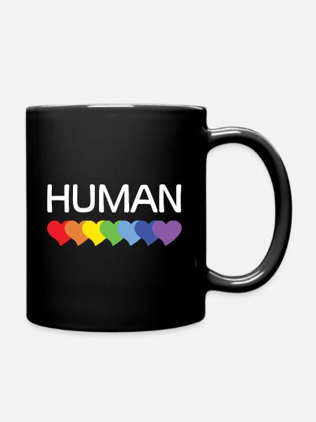LGBTQ-Pride-Monat – Wir sind alle Menschen - Tasse einfarbig - Schwarz