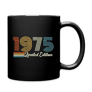 51st Birthday 1975 Born 1975 - Full Colour Mug - black - Right