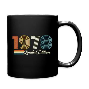 48th birthday 1978 Born 1978 - Full Colour Mug - black - Right