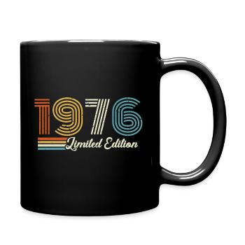 50th birthday 1976 Born 1976 - Full Colour Mug - black - Right