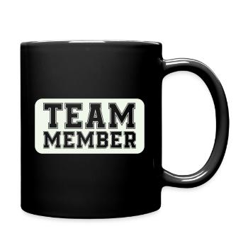 Membre de l’équipe de style Varsity - Mug uni - noir - Droite