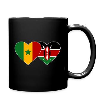 Senegal_Kenia_Flagge_Herz - Mug uni - noir - Droite