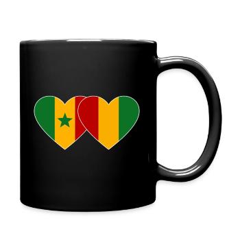 Senegal_Guinea_Flagge_Herz - Mug uni - noir - Droite
