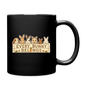 EVERY BUNNY BELONGS - Tasse einfarbig - Schwarz - Rechts