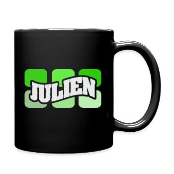 Julien Graffiti Neon Logo - Tasse einfarbig - Schwarz - Rechts