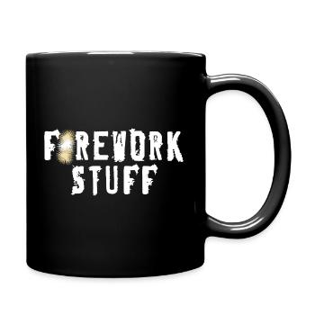 Feuerwerk Text - Tasse einfarbig - Schwarz - Rechts