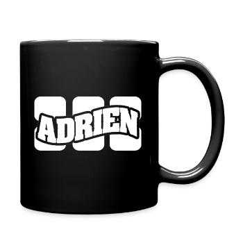 Vorname Adrien - Tasse einfarbig - Schwarz - Rechts