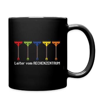 keine Zeit das Rechenzentrum ruft Gartenoutfit - Tasse einfarbig - Schwarz - Rechts