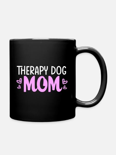 Therapiehund - Tasse einfarbig - Schwarz