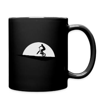 Cross BMX Radsport Tricks Geschenk Style cool - Tasse einfarbig - Schwarz - Rechts