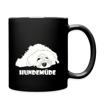 hundemüde - Tasse einfarbig - Schwarz - Rechts