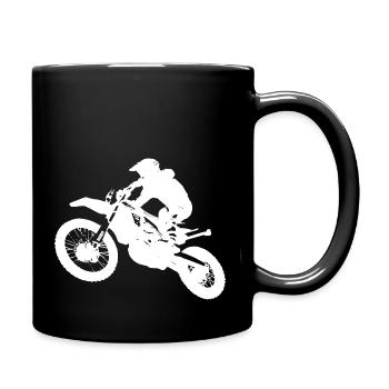 Motorcycle rider - Full Colour Mug - black - Right
