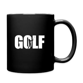 Golf Geschenk Oma Opa Rentner Hobby - Tasse einfarbig - Schwarz - Rechts