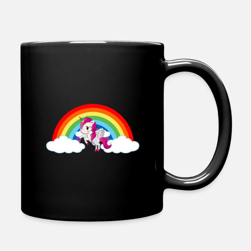 Einhorn Fabeltier Einhorn-Shirt Einhörner - Tasse einfarbig - Schwarz