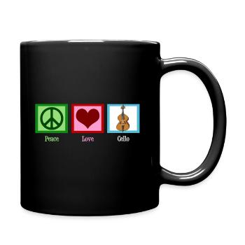 Peace Love Cello - Mug uni - noir - Droite