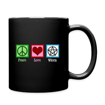 Peace Love Wicca - Mug uni - noir - Droite