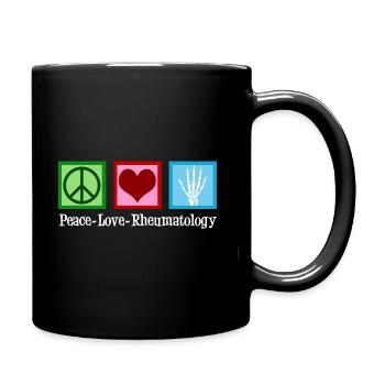 Peace Love Rheumatology - Full Colour Mug - black - Right