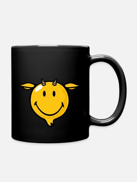 Smiley Goat - Tasse einfarbig - Schwarz