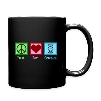 Peace Love Genetics - Full Colour Mug - black - Right