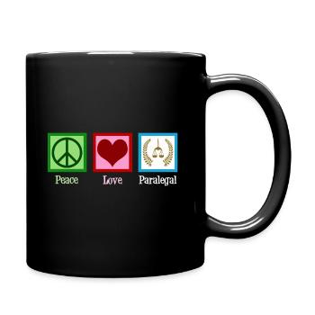 Peace Love Paralegal - Full Colour Mug - black - Right