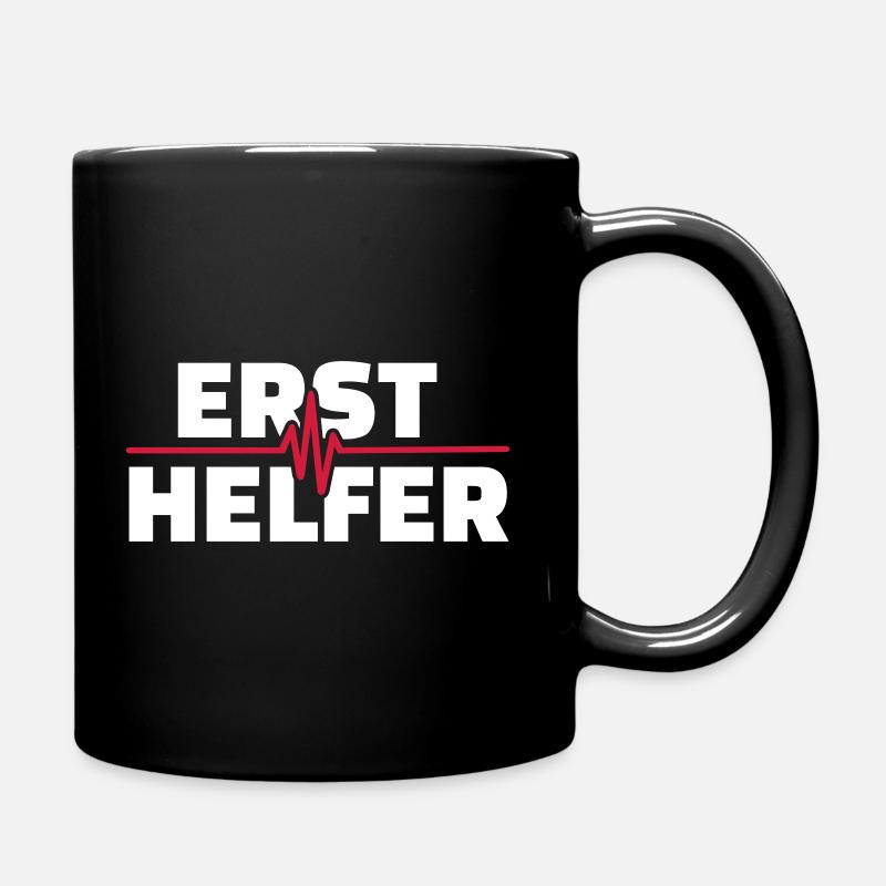 Ersthelfer - Tasse einfarbig - Schwarz