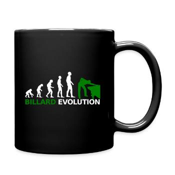 Evolution Billard Snooker Billardkugel Geschenk - Tasse einfarbig - Schwarz - Rechts