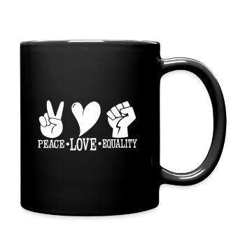 Antirassismus Toleranz Rassismus Menschenrechte - Tasse einfarbig - Schwarz - Rechts