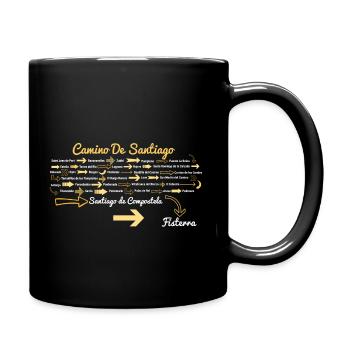 Camino de Santiago - Tasse einfarbig - Schwarz - Rechts