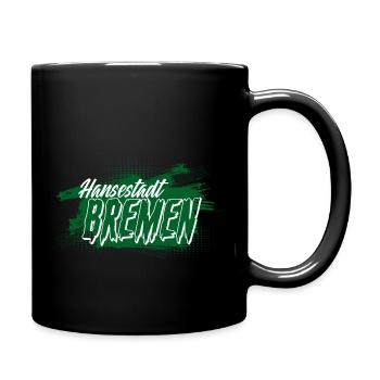 Hansestadt Bremen Hanse Weser - Tasse einfarbig - Schwarz - Rechts