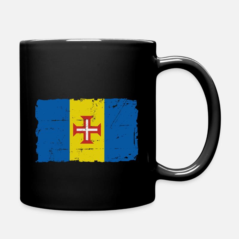 Drapeau de Madère - Drapeau de Madère - Look minable - Mug uni - noir