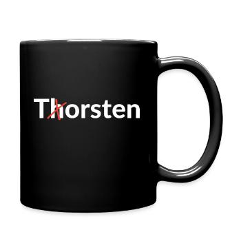 Torsten nicht Thorsten - Tasse einfarbig - Schwarz - Rechts