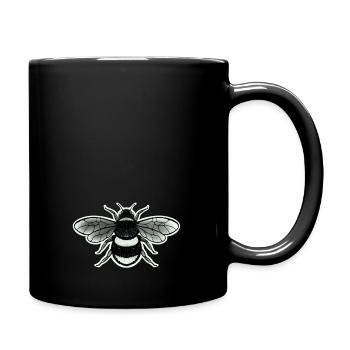 Bumblebee black and white - Full Colour Mug - black - Right