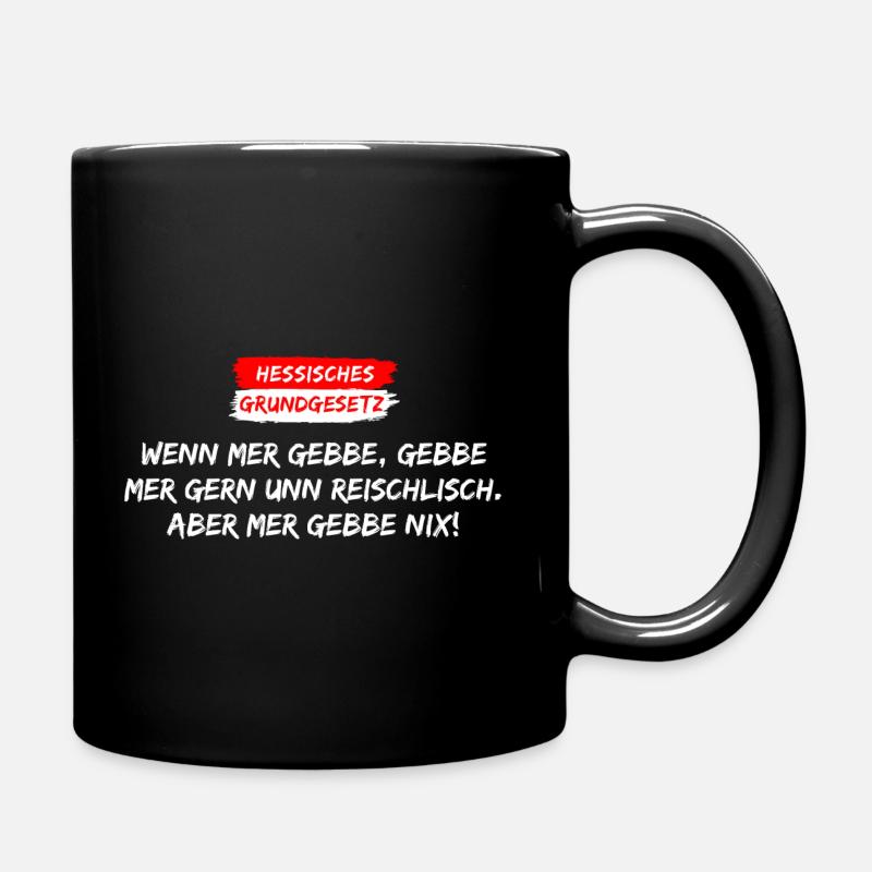 Hessen Shirt Hessisches Shirt - Tasse einfarbig - Schwarz