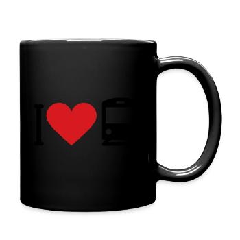 I love the tram - Full Colour Mug - black - Right